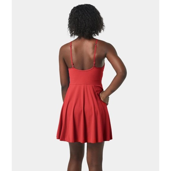 Halara Everyday Cloudful Padded Pocket 2-in-1 Activity Dress Poinsettia XS - Picture 3 of 6